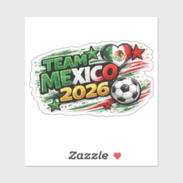 TEAM MEXICO 2026 メキシコ サッカー ファン | メキシコ人の誇り フットボール シール