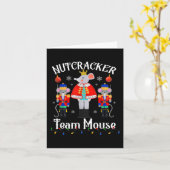 Team Mouse Nutcracker Christmas Dance Funny Soldie カード (黄色い花)