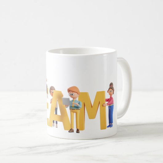 TEAM Mug – Fun & Motivational Design コーヒーマグカップ (正面右)