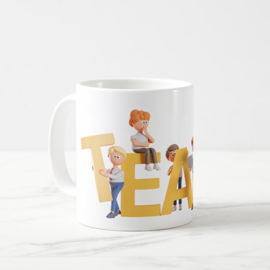 TEAM Mug – Fun & Motivational Design コーヒーマグカップ (正面左)