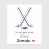 Team Name Ice Hockey Players Custom シール (シート)