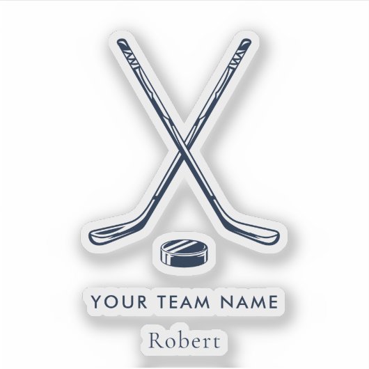 Team Name Ice Hockey Players Custom シール (正面)