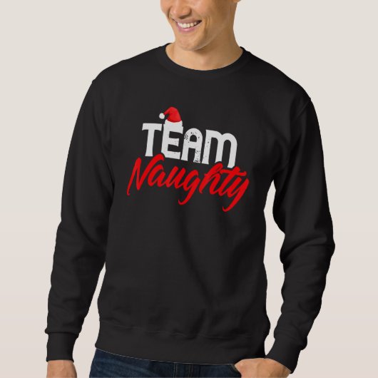 Team Naughty Couple Matching Outfit Team Nice スウェットシャツ (正面)