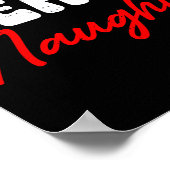 Team Naughty Funny Christmas Couple Matching Team  ポスター (角)