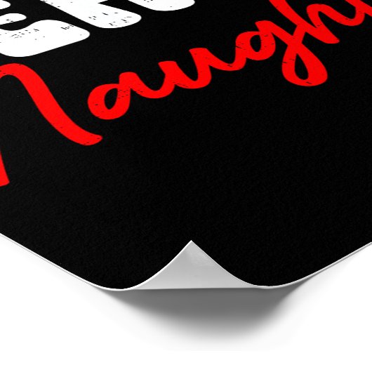 Team Naughty Funny Christmas Couple Matching Team  ポスター (角)