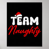 Team Naughty Funny Christmas Couple Matching Team  ポスター (正面)