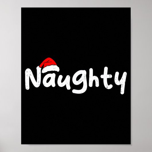 Team Naughty Funny Christmas Couple Matching Team  ポスター (正面)