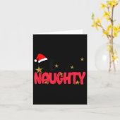 Team Naughty Shirt Funny Matching Christmas Family カード (黄色い花)