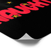 Team Naughty Shirt Funny Matching Christmas Family ポスター (角)