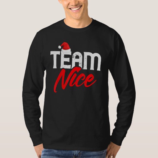Team Nice   Couple Matching Outfit Team Naughty Tシャツ (正面)