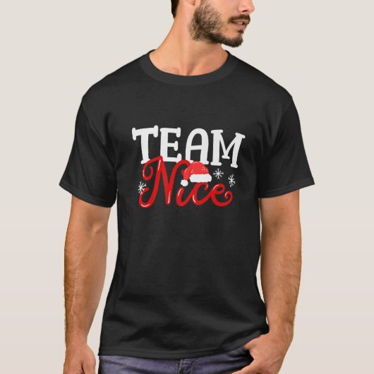 Team Nice Funny Couple Matching Outfit Team Naught Tシャツ (正面)