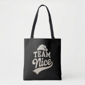 Team Nice Santa Hat Christmas Xmas Matching Family トートバッグ (正面)