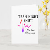 Team night shift nurse doctor medical name heart l カード (黄色い花)