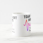 Team night shift nurse doctor medical name heart l コーヒーマグカップ (中央)