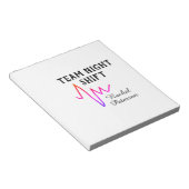 Team night shift nurse doctor medical name heart l ノートパッド (アングル)