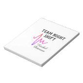 Team night shift nurse doctor medical name heart l ノートパッド (回転)