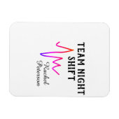 Team night shift nurse doctor medical name heart l マグネット (横)