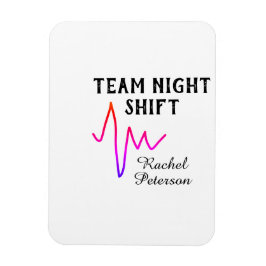 Team night shift nurse doctor medical name heart l マグネット