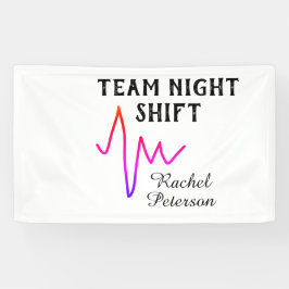 Team night shift nurse doctor medical name heart l 横断幕