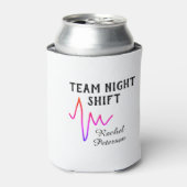 Team night shift nurse doctor medical name heart l 缶クーラー (缶正面)