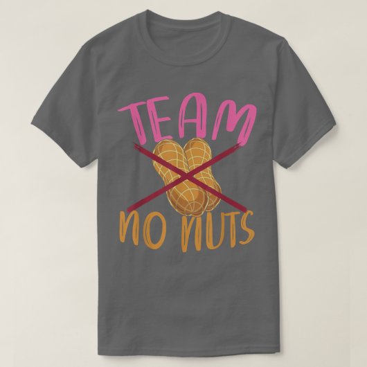Team No Nuts Team Girl Baby Shower Party Funny Gen Tシャツ (デザイン正面)