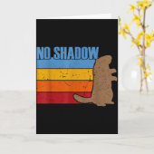 Team No Shadow Groundhog - Vintage Retro Groundhog カード (黄色い花)