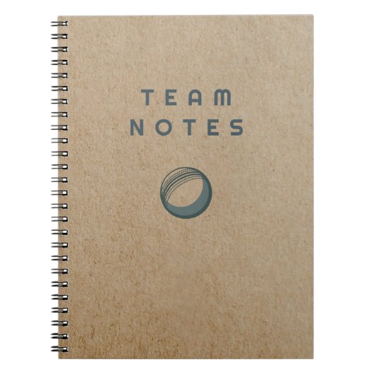 Team Notes - for Cricket Coaches, Players & Fans  ノートブック (正面)