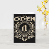 Team Oden Lifetime Member Funny Oden Family Name V カード (黄色い花)