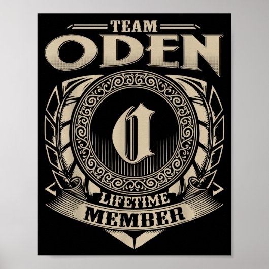 Team Oden Lifetime Member Funny Oden Family Name V ポスター (正面)