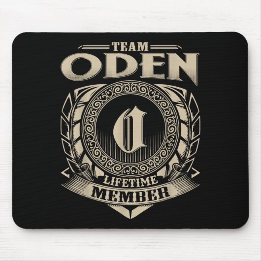 Team Oden Lifetime Member Funny Oden Family Name V マウスパッド (正面)
