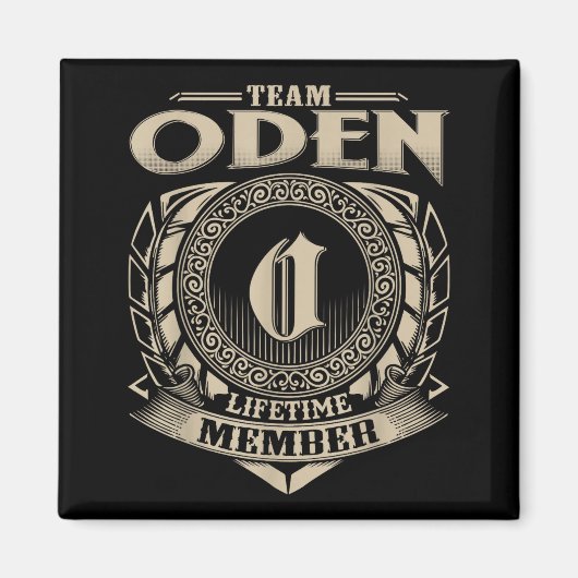 Team Oden Lifetime Member Funny Oden Family Name V マグネット (正面)