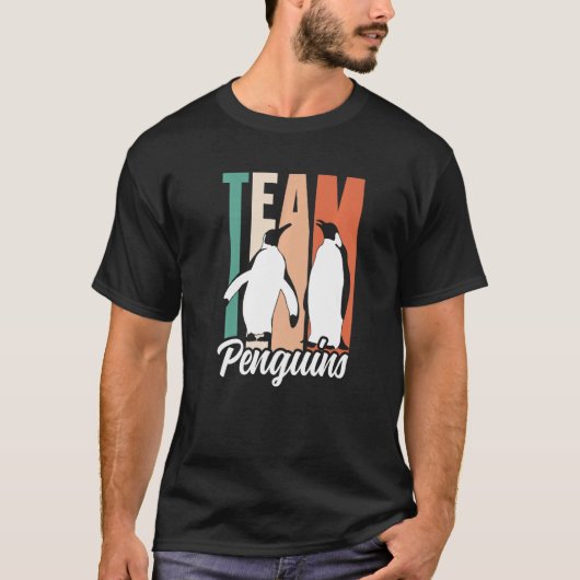 Team Penguins Lover Animal Cute Penguin Premium Tシャツ (正面)