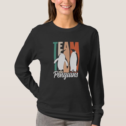 Team Penguins Lover Animal Cute Penguin Premium Tシャツ (正面)