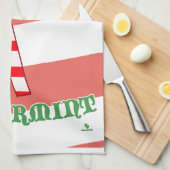 Team Peppermint Funny Christmas Mint Joy キッチンタオル (四つ折り)