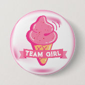 Team Pink アイスクリーム性別発表  缶バッジ (正面)