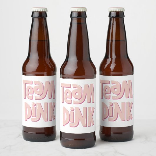 Team Pink ビールラベル (ボトル)