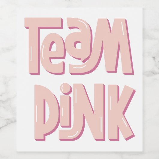 Team Pink ワインラベル (シングルラベル)