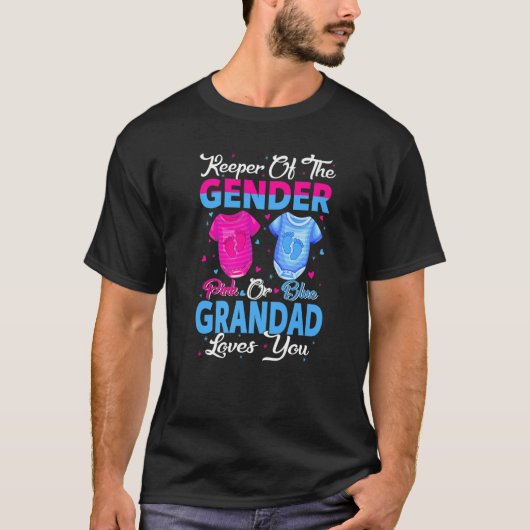 Team Pink Or Blue Keeper Of The Gender Grandad Lov Tシャツ (正面)