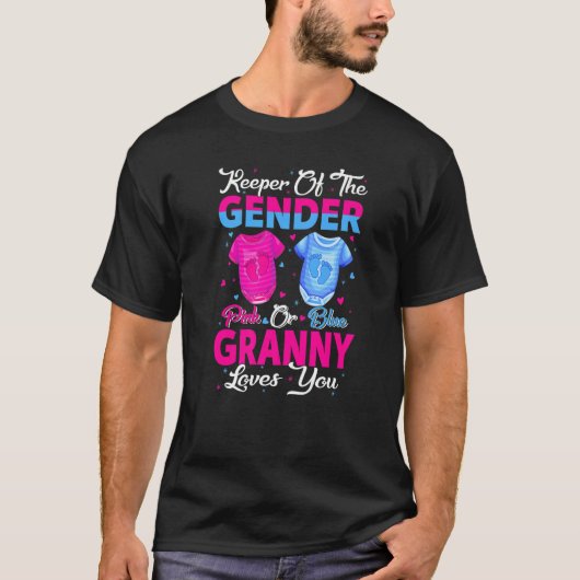 Team Pink Or Blue Keeper Of The Gender Granny Love Tシャツ (正面)