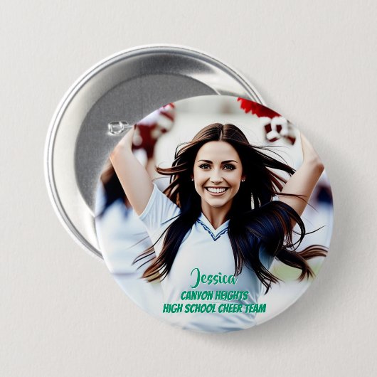 Team Player Custom Photo Button 缶バッジ (正面&裏面)