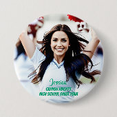 Team Player Custom Photo Button 缶バッジ (正面)