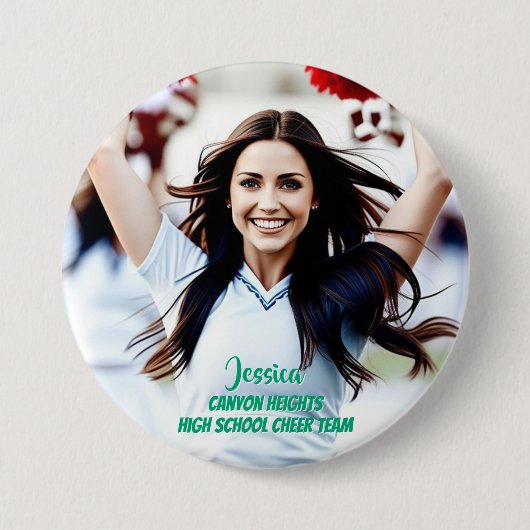 Team Player Custom Photo Button 缶バッジ (正面)