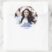 Team Player Custom Photo Sticker Set ラウンドシール (バッグ)