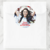 Team Player Custom Photo Sticker Set ラウンドシール (バッグ)