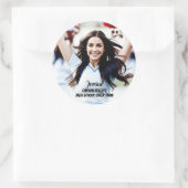 Team Player Custom Photo Sticker Set ラウンドシール (バッグ)