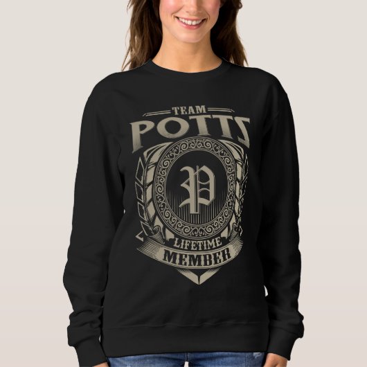 Team POTTS Lifetime Member Surname POTTS Family Vi スウェットシャツ (正面)