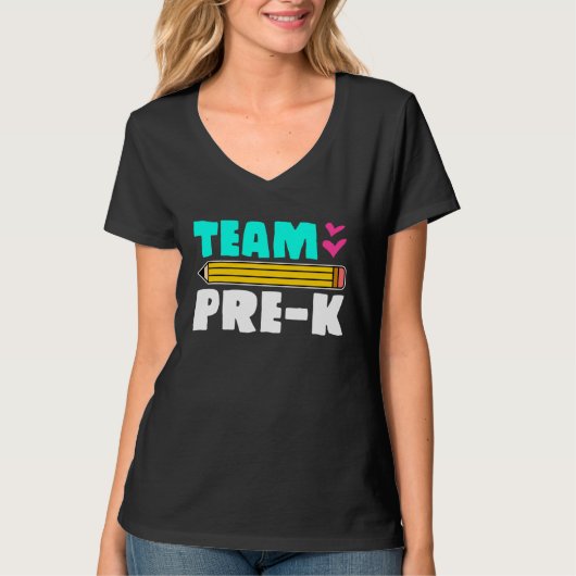 Team Pre K  for School Teachers and pre k kids Tシャツ (正面)