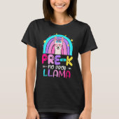 Team Pre k Teacher Rainbow No Prob Llama 100th Day Tシャツ (正面)