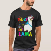 Team Pre K Teacher Rainbow No Prob Llama 100th Day Tシャツ (正面)