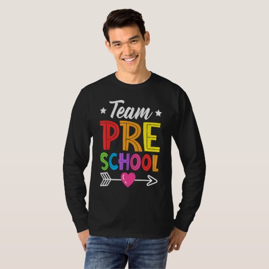 Team Preschool Teacher Student Kid Back To School  Tシャツ (正面フル)